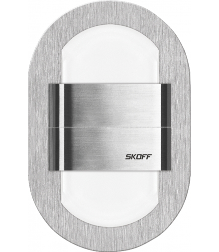 Kinkiet DUO RUEDA SZLIF INOX Natynkowa Oprawa LED barwa niebieska