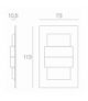 DUO TANGO SZLIF INOX Oprawa LED IP66 do puszki fi60 barwa zimna