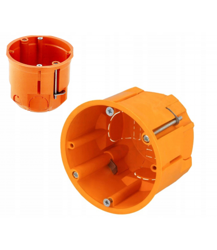 Puszka Instalacyjna Elektryczna Głęboka do Płyt Gipsowych PK60 z Wkrętami